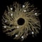 36" Pre-Lit Gold Glittered Twig Wreath with Warm White Lights
